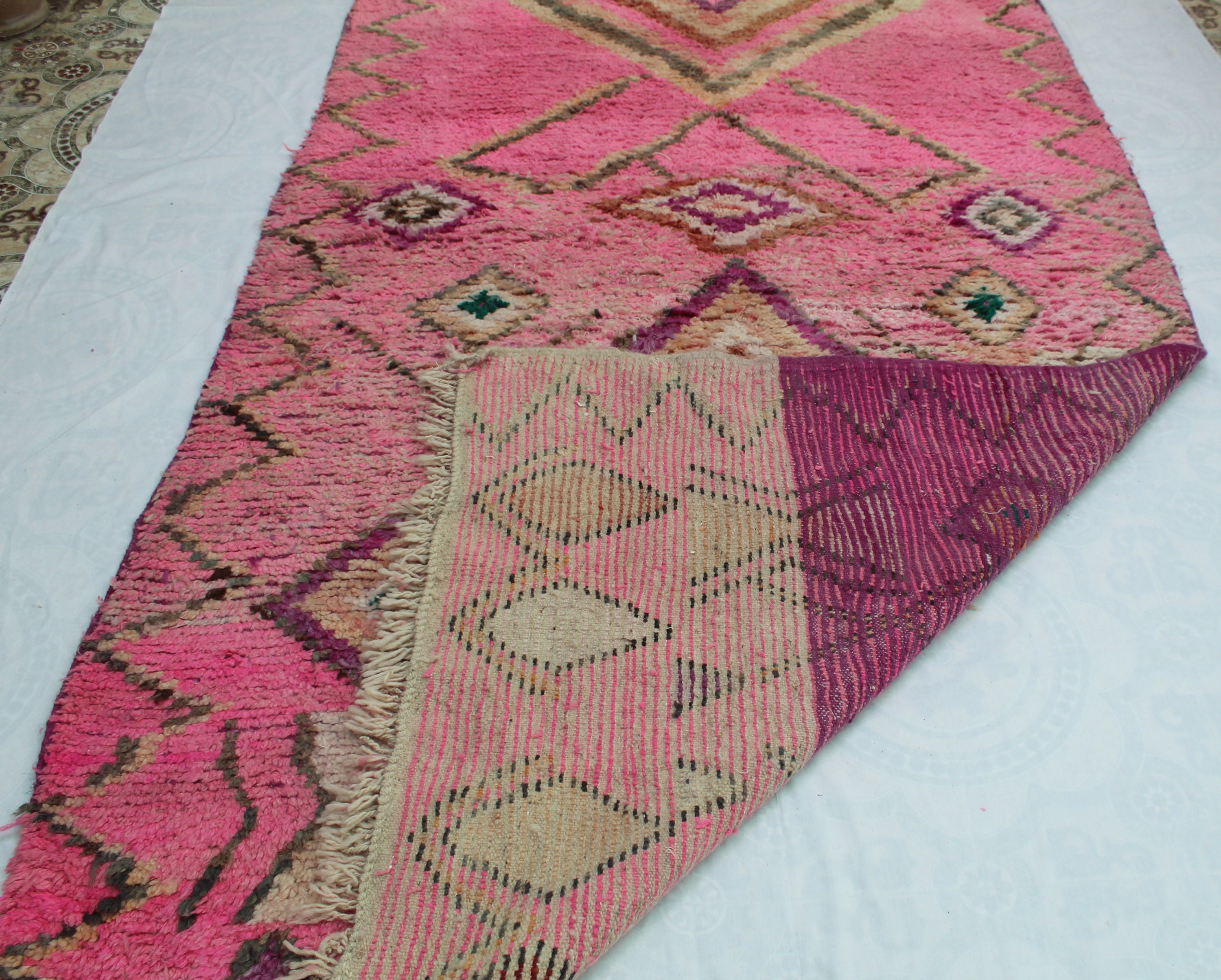 Vintage Moroccan Rug Boujad Rug 5x8 Pink Boujaad Rug 5x8 Etsy