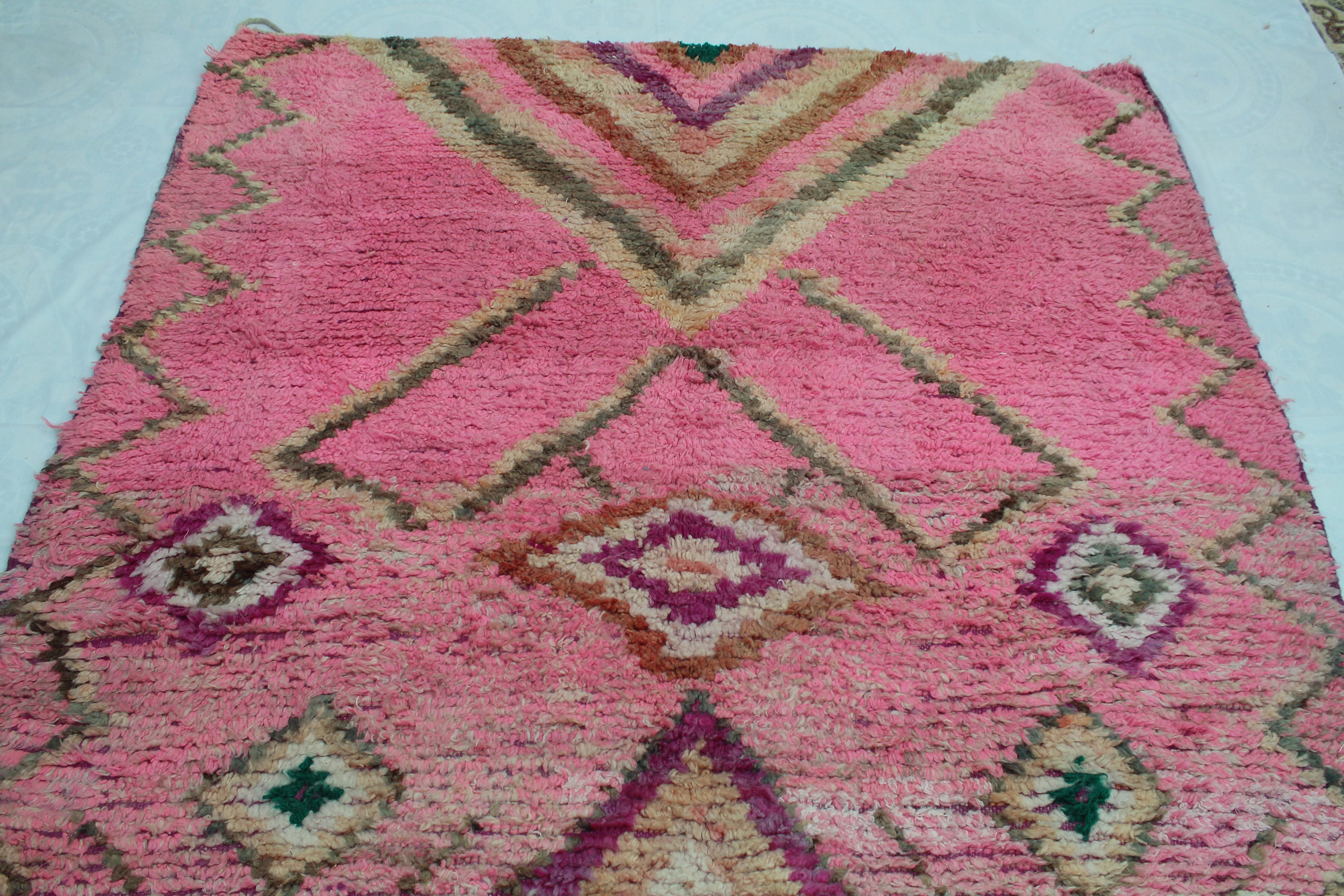 Vintage Moroccan Rug Boujad Rug 5x8 Pink Boujaad Rug 5x8 Etsy