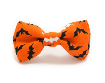 Halloween Themed Bat Patterned Dog Bowtie