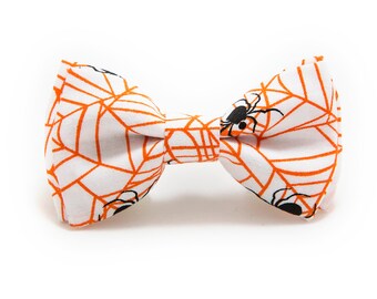 Halloween Themed Spider Web Dog Bowtie