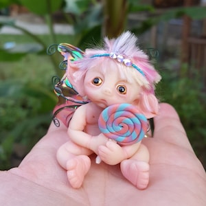 Wróżka Dziecko, Miniatura, Ręcznie robione, Wykonane na zamówienie, Lizak Fantazyjne Dziecko