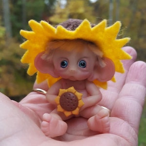 Sunflower Baby, Made to Order Fantasy Baby Miniature