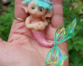 Mermaid Baby, Made to Order Fantasy Baby Miniature