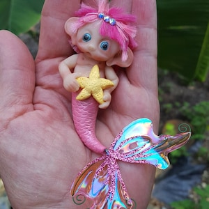 Bebé Sirena, Hecho a Pedido, Hecho a Mano, Fantasía Bebé Miniatura