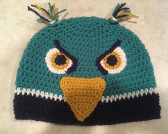 Seahawk Hat or Infinity Scarf, UNCW-Themed, Hand-Crocheted