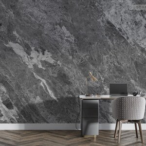 Graue Marmor-Sticktapete, Granit-Ader-Hintergrund.