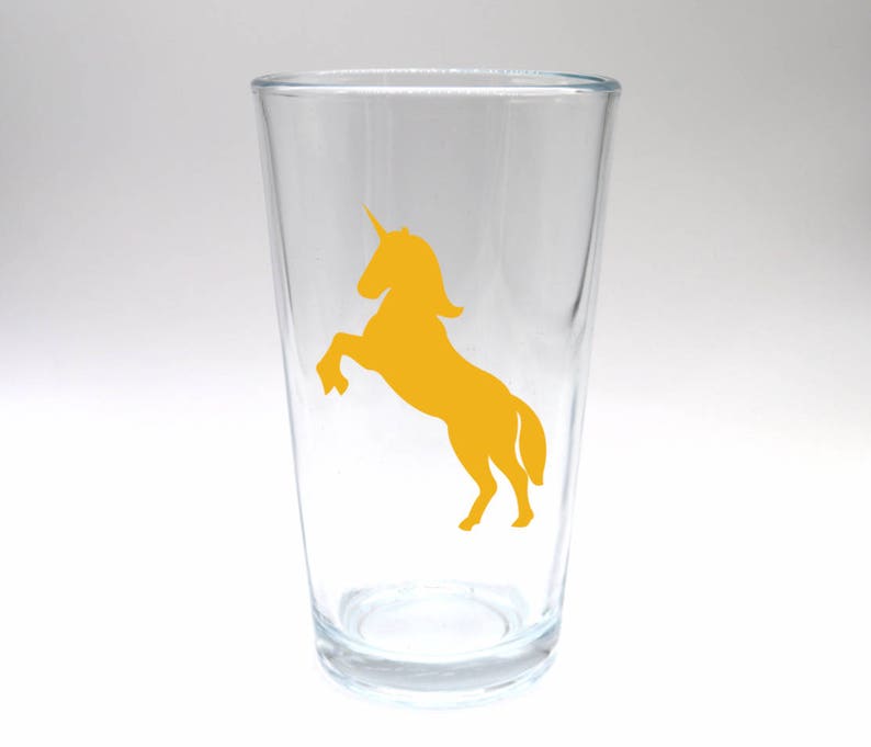 drinking glass Customizable Unicorn Pub GlassBeer MugStien fantasy creature barware magick magical unicorn lover glass cold drink