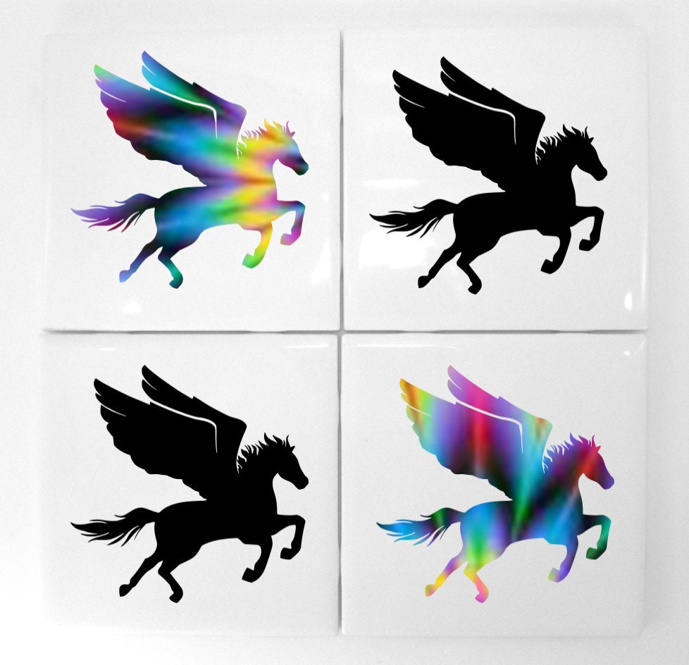 Pegasus Set Of 4 Bar Table Square Coasters