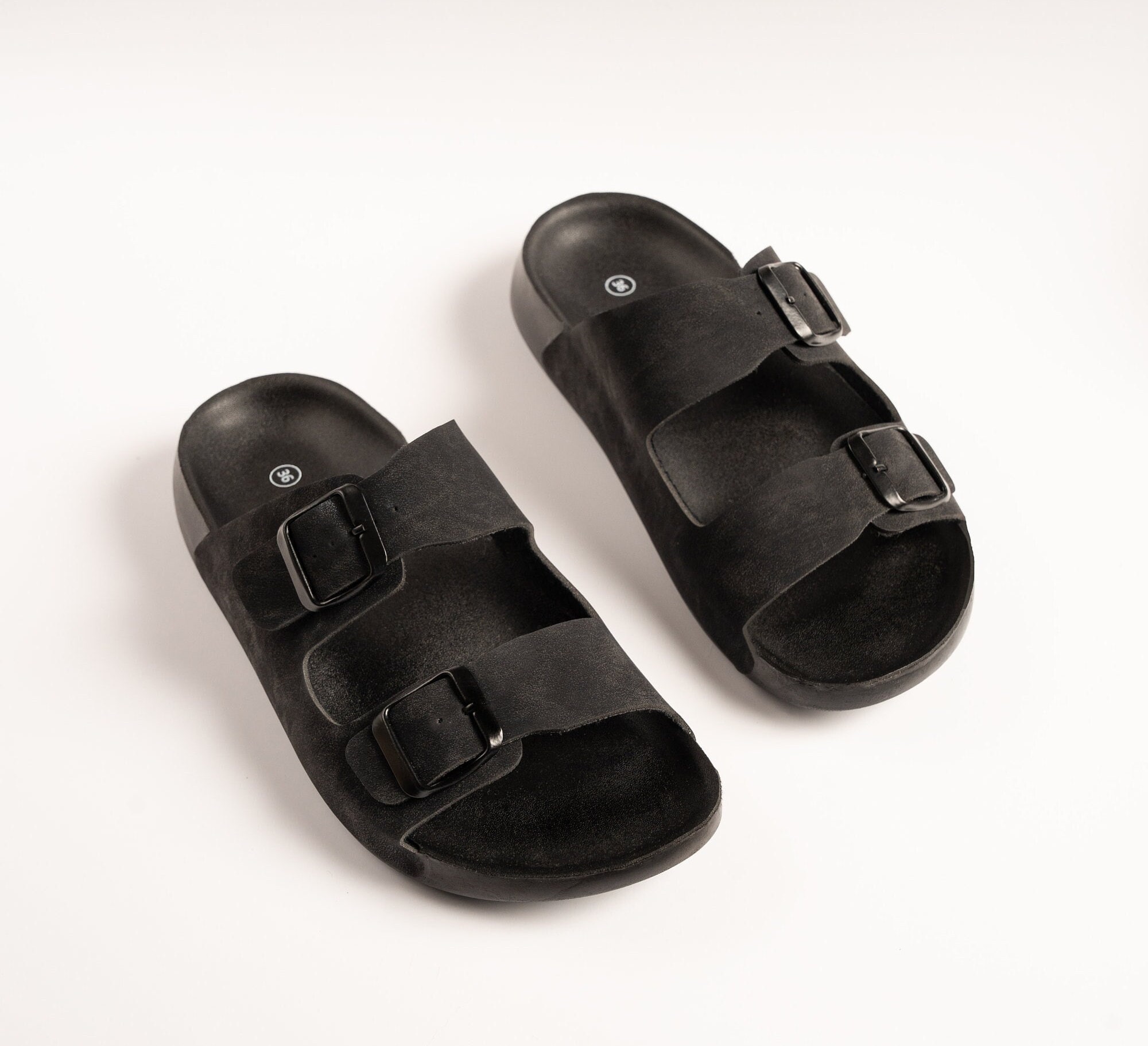 Supreme Black Dual Buckle Strap Sandals dg-40441801-1 main image 2