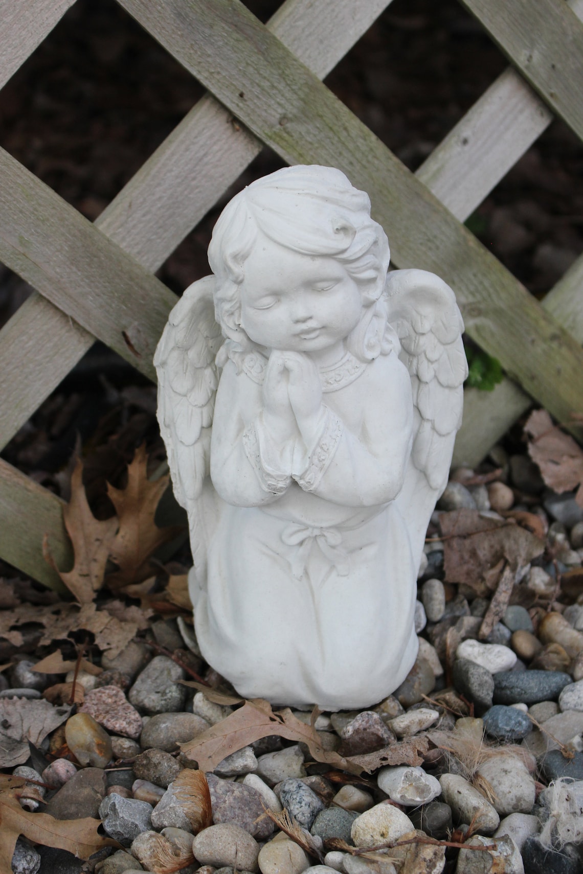 Concrete Angel Praying Etsy