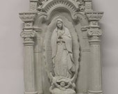 Our Lady of Guadalupe Concrete Statue Wall Plaque