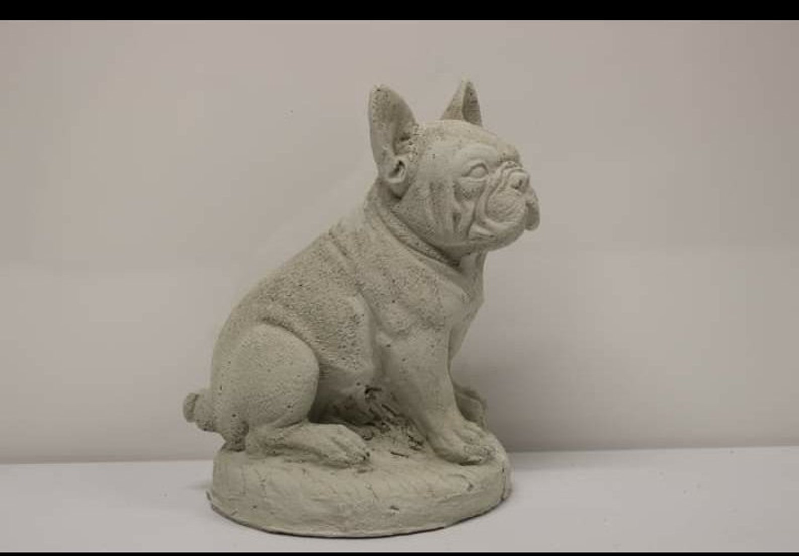 Frenchie Concrete Statue Sitting Up Etsy