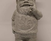 Concrete Gnome Stoner Garden Decor