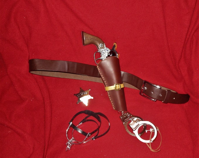 Custom Old West Style Cap Gun Holster Set With Custom Cap Gun & Holster