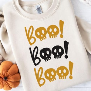 Boo Boo Boo Halloween Digital Design | Cute Ghost PNG | Halloween Sublimation File | Spooky Season Clipart | Instant Download Printable