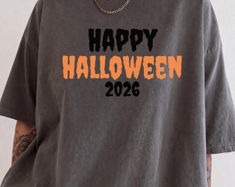 T-shirt voor Halloween 2026 | Herdenkings-T-shirt voor Halloween 2026 | Klassiek griezelig feestshirt | Kleding voor herfstfestivals