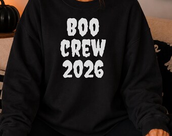 Boo Crew 2026 Sweatshirt | Matching Family Halloween Crewneck | 2026 Spooky Besties Pullover | Cute Ghost Group Sweater | Witches Night Out