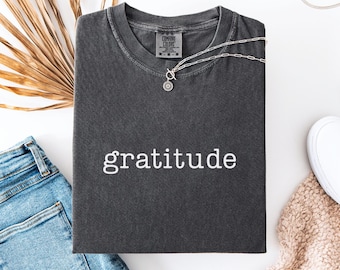 Gratitude Affirmation T-Shirt | Minimalist Positive Vibes Tee