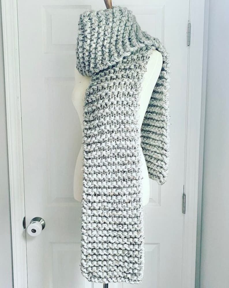 Chunky Knit Scarf | Cozy Winter Scarf | Hand Knit Blanket Scarf ...