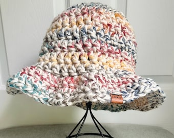 Chunky Crochet Bucket Hat | Handmade Crochet Summer Bucket Hat For Her | Summer Festival Hat | Festival Outfit | Boho Crochet Hat