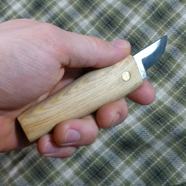 Small, Handmade Wood Carving Knife, Forged Knife, for whittling, spring steel
