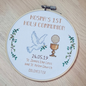 Personalised First Holy Communion Dove and Chalice Keepsake - Etsy