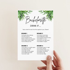 Bachelorette Drinking Game | Tropical, Drink If Game, Bachelorette Weekend, Naughty Bachelorette, Instant Download, Printable Bachelorette