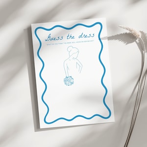 Guess The Dress Bridal Shower Game | Editable Bridal Shower Game Template, Printable Game, Bachelorette Party Game, Hen Party Game, WB1