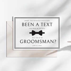Groomsman Proposal Card | Funny Groomsmen Proposal, Best Man Proposal Card, Printable, Will You Be My Groomsman, Will You Be My Best Man