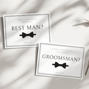 Groomsman Proposal Card | Printable Suit Up Card, Will You Be My Groomsman Card, Best Man Proposal Card, Groomsmen Proposal Card, Editable