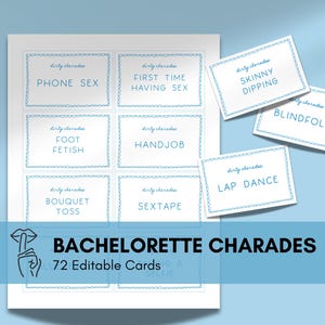Dirty Bachelorette Charades | Hand Drawn Bachelorette Party Games, Hen Party Games, Hen Do Games, Doodle, Scribble, Printable Games, HDB