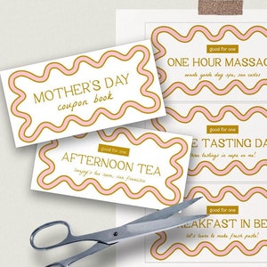 Editable Mother&#39;s Day Coupons | Printable Coupon Template, Customizable Coupon Book, Mothers Day Coupon, Mothers Day Gift, Last Minute Gift