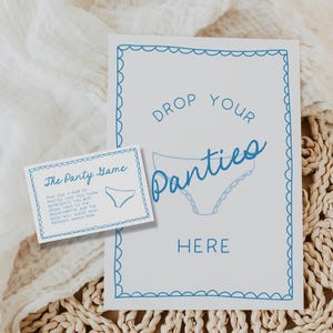 Bachelorette Party Panty Game | Hand Drawn Bachelorette Party Games, Lingerie Shower Game, Bring A Panty Template, Hen Party Game, HDB