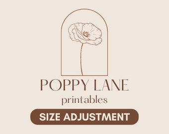 ADD ON - Size Change - 1 Template Only