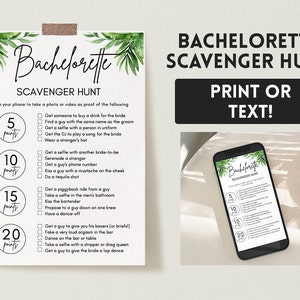 Bachelorette Scavenger Hunt | Tropical, Bachelorette Party Games, Printable, Digital Scavenger Hunt, Instant Download, Hen Party, Dirty
