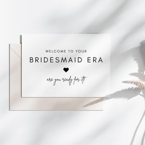 Bridesmaid Era Card | Luna, Bridesmaid Proposal Card, Will You Be My Bridesmaid, Bridesmaid Gift Proposal Box, Bridesmaid Gift, Minimalist