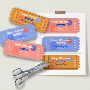 Editable Birthday Coupon Template | Printable Birthday Vouchers, Last Minute Birthday Gift, Birthday Gift Ideas, Birthday Coupons, DIY Gift