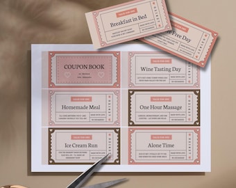 Love Coupon Book Template, Printable Coupon Book Gift, Valentine's Day Gift, Anniversary Gift, Gift for Him, Gift for Her