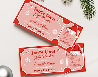 Christmas Coupon Template | Christmas Gift Voucher, Printable Coupons, Gift For Kid, Gift From Santa, Gift For Him, Coupon Book, MB1