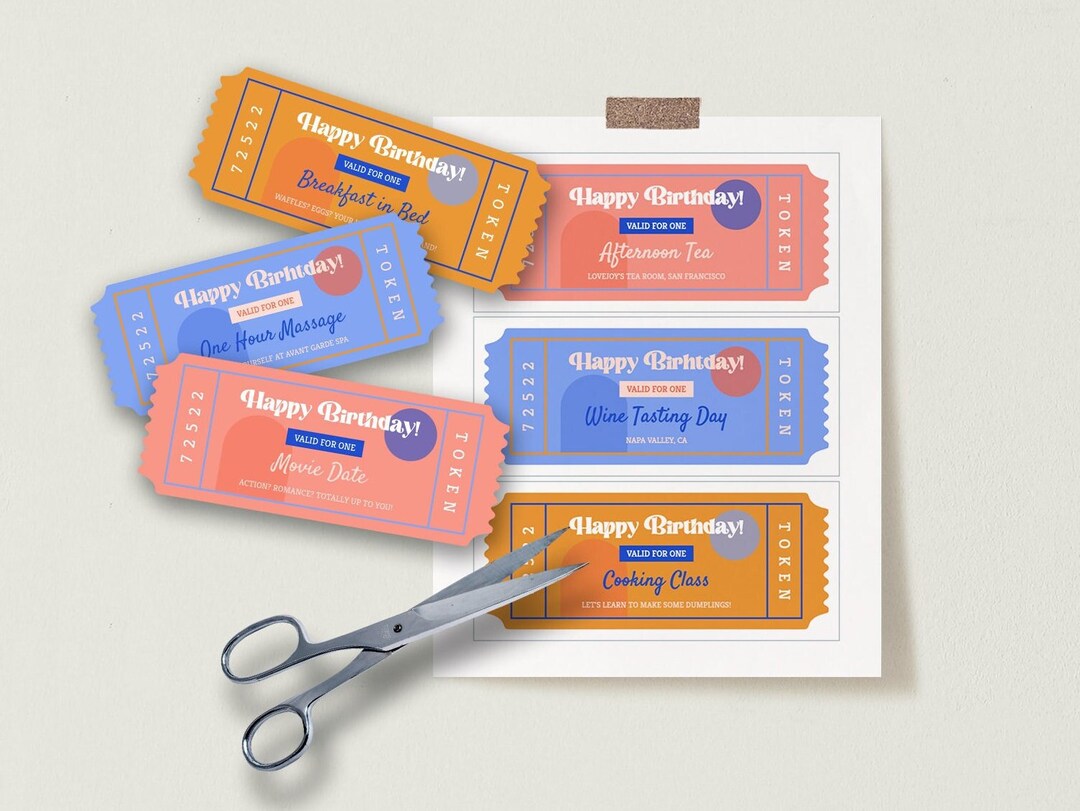 Editable Birthday Coupon Template | Printable Birthday Vouchers, Last