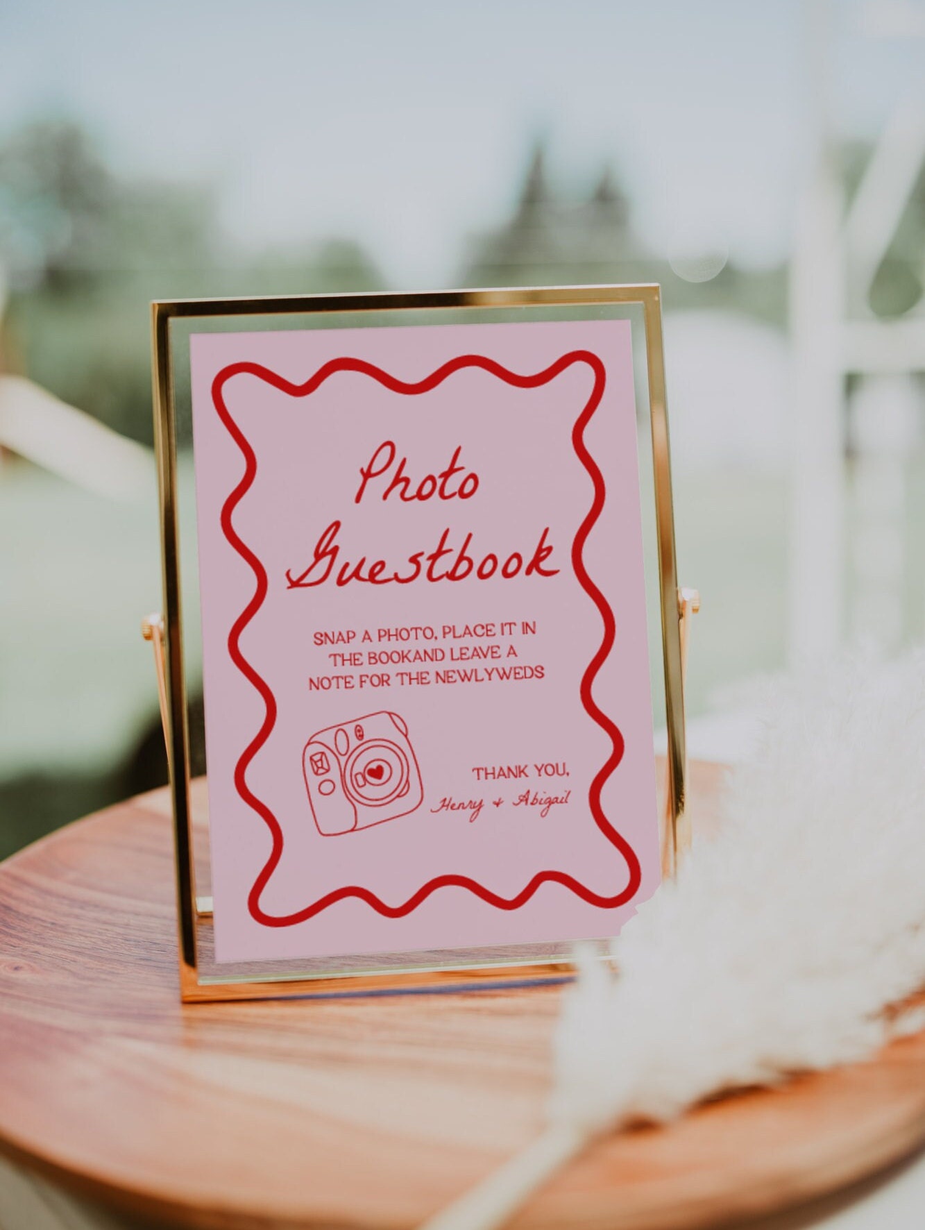 Photo Guest Book Sign Pink and Red Sign Shake It Like a Etsy