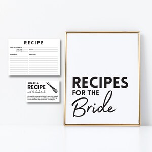 Bruidsdouche Receptkaartbundel, Bruiloftsdouche Receptkaarten, Recepten voor de bruid, Instant Download, Bruidsdouche afdrukbaar