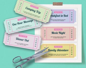 Editable Coupon Template | Printable Birthday Coupons, Anniversary Gift, Father&#39;s Day Coupons, Love Coupons, Coupon Book Template, Gift Idea