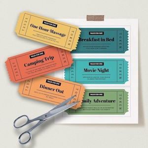 Editable Coupon Template | Printable Birthday Coupons, Love Coupons, Father's Day Coupons, Printable Gift Voucher, Coupon Book, Gift for Him