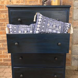 VENDU - érable massif commode Vintage (bleu)