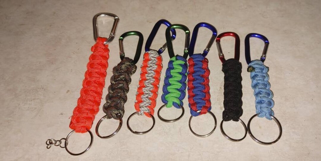 1 Paracord Keychain Lanyard With Carabiner Etsy