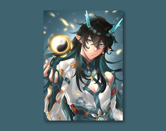 HSR Honkai Star Rail  Dan Heng Imbibitor Lunae | Postcard 5x7 | Wall Decor
