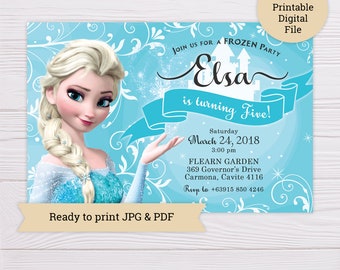 frozen invitation etsy