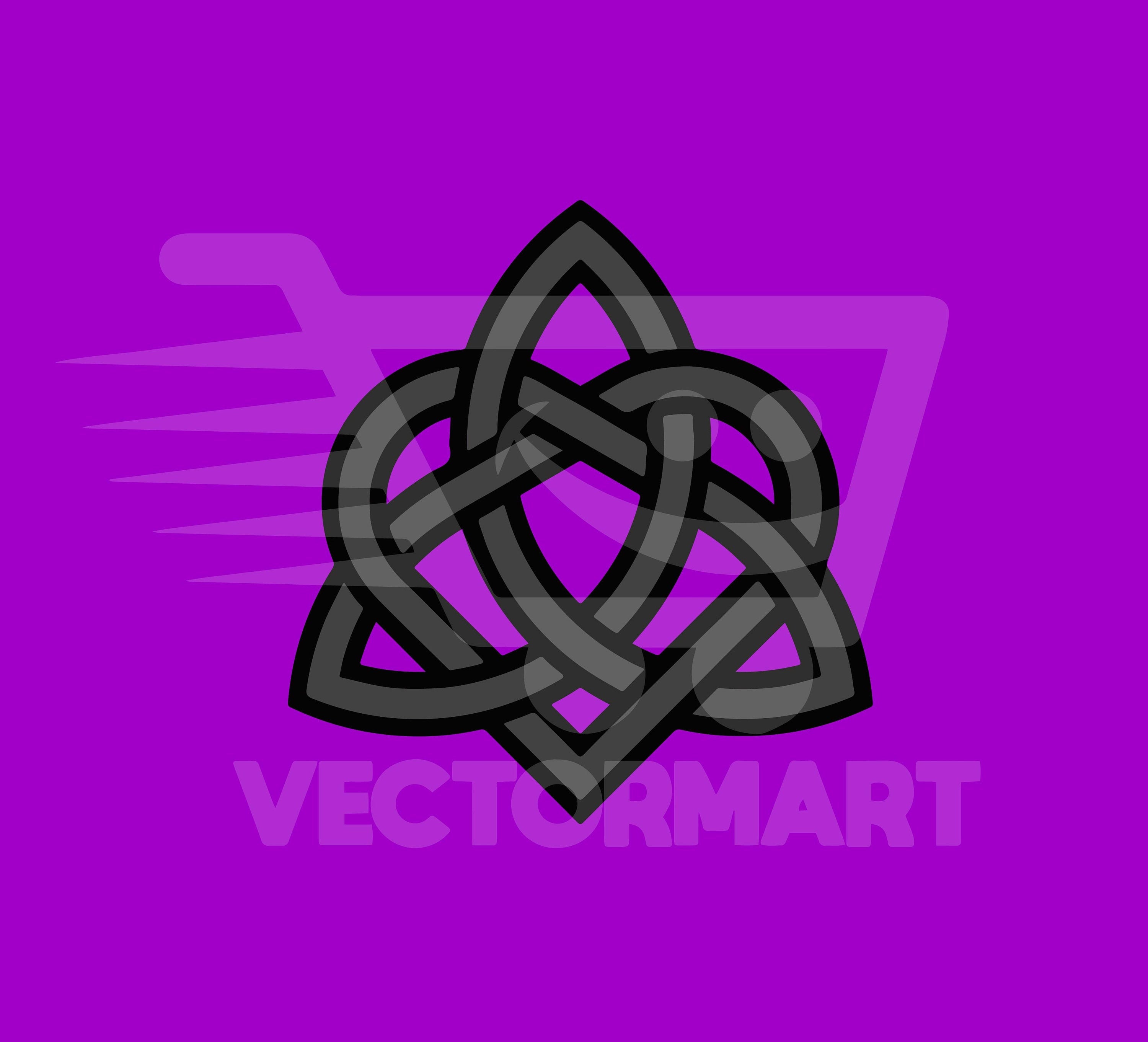 Triquetra Heart Knot Celtic Norse Viking Symbol 2 layer Etsy