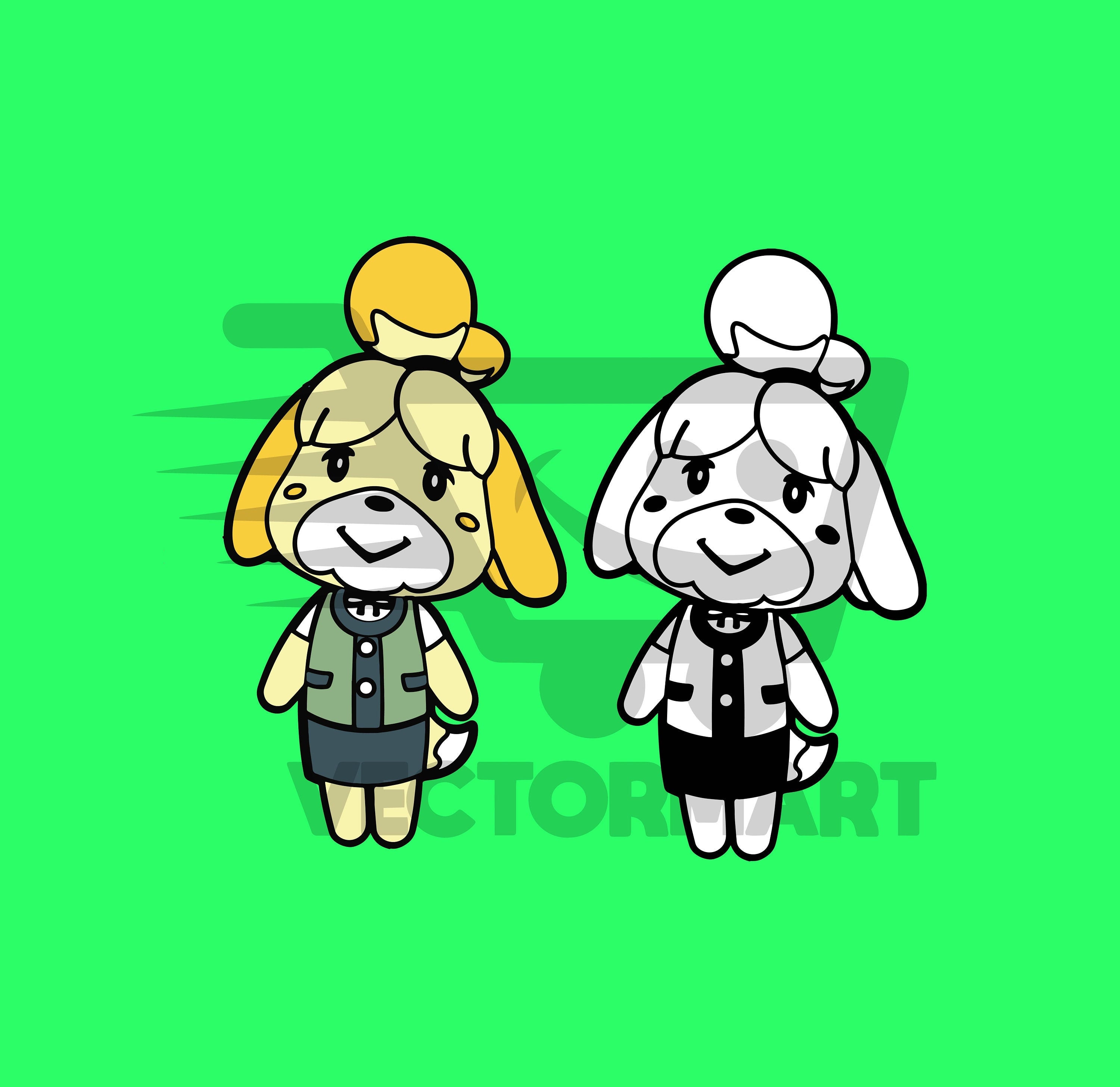 Download Isabelle Layered Art Animal Crossing Video Game Color ...